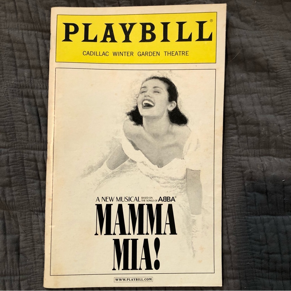 Mamma Mia! Playbill Cadillac Winter Garden Theater